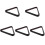5Pcs Stable Wood Billiard Triangle Frame Black Pool Table Accessory 4