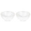 2Pcs Creative Glass Oblique Mouth Bowl Versatile Transparent Kitchen 3