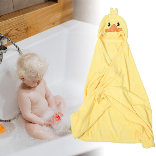 Infant Bathrobe Skin-Friendly Yellow Towel 2