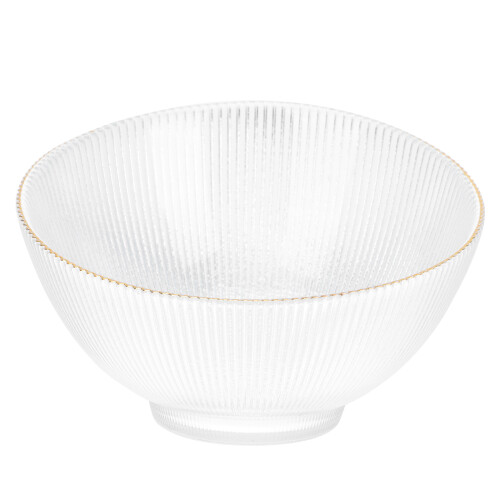 2Pcs Creative Glass Oblique Mouth Bowl Versatile Transparent Kitchen 1
