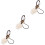 3Pcs White Jade Phone Hanging Chain Charm Strap Keychain Decoration 6