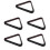 5Pcs Stable Wood Billiard Triangle Frame Black Pool Table Accessory 7
