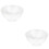 2Pcs Creative Glass Oblique Mouth Bowl Versatile Transparent Kitchen 6