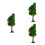 3Pcs Green Miniature Trees for Crafts Plastic Wire Model Diorama Decor 6