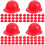 80Pcs Mini Dolls Safety Red ABS Plastic Durable Doll Hats 6