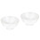 2Pcs Creative Glass Oblique Mouth Bowl Versatile Transparent Kitchen 4