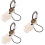 3Pcs White Jade Phone Hanging Chain Charm Strap Keychain Decoration 8