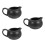 3Pcs Black Ceramic Coffee Creamer Pitcher Milk Container for Home 4