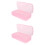 2St Compacte Roze Manicure Sterilisator Tray Van Hoogwaardig PP 6