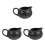 3Pcs Black Ceramic Coffee Creamer Pitcher Milk Container for Home 2