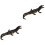 2Pcs Durable PVC Simulation Animal Figurines Coffee Color Small Models 5