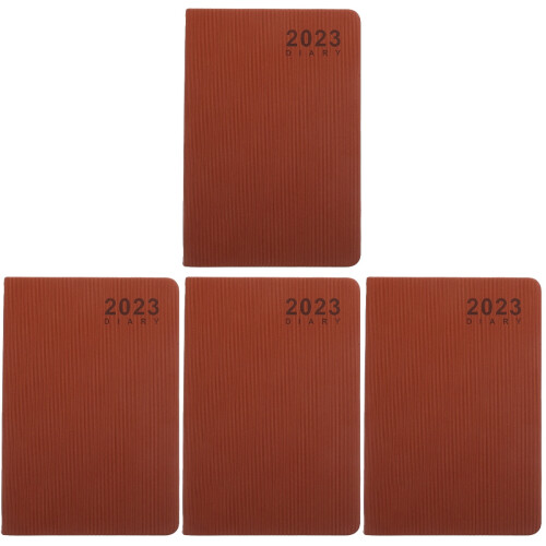 4Pcs Brown Planner Notepad for Students 2023 Daily Planning Handbook 1