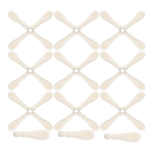 250Pcs Durable Beige Lipstick Brush Heads Soft Flocking Makeup Tips
