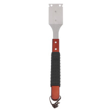 5St Barbecue Borstel Met Steel En Touw Voor Ophangen Donkerrood
