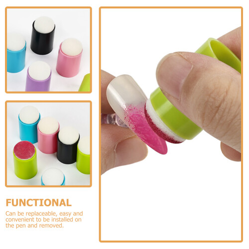 30St Sponskoppen Set Kleurmix Schuim Nail Art Tool 2