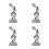 4Pcs Resin Microphone Award Trophy for Singing Competitions Kids Use 5