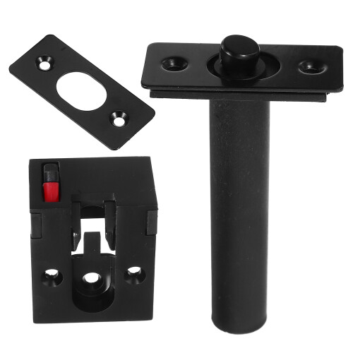 3Ensembles Verrou Caché Acier Inox Noir Pour Porte Domicile 2