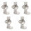 5Pcs Clarinet Thumb Zinc Alloy Silver Adjustable Finger Rest 5