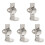 5Pcs Clarinet Thumb Zinc Alloy Silver Adjustable Finger Rest 4