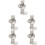 5Pcs Clarinet Thumb Zinc Alloy Silver Adjustable Finger Rest 8