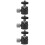 3St Verstelbare Camera Ball Head Mount Zwart Aluminium 9