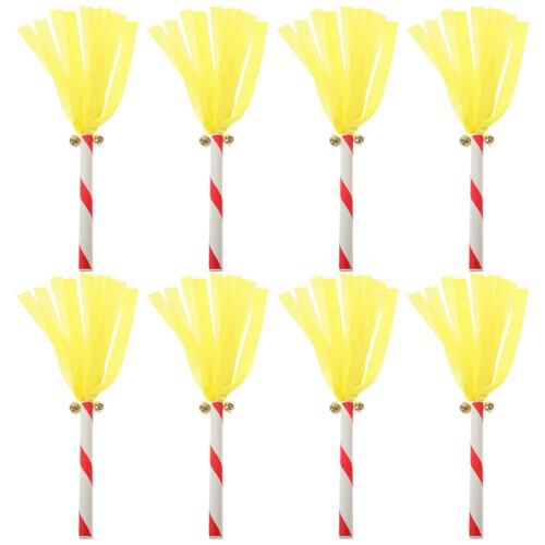 24St Gele Kinderfeest Cheerleading Pompom Sticks PVC Decor