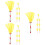 24St Gele Kinderfeest Cheerleading Pompom Sticks PVC Decor 9