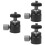 3St Verstelbare Camera Ball Head Mount Zwart Aluminium 7