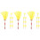 24St Gele Kinderfeest Cheerleading Pompom Sticks PVC Decor 6
