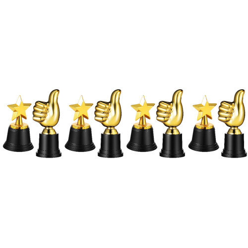 8St Plastic Trofeeën Duim Omhoog & Feest Bekroning 2