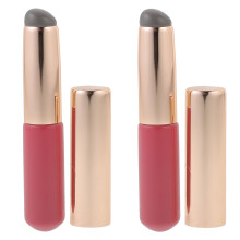 6St Compacte Siliconen Lip Brush Voor Lipstick En Lippen Make-Up Roze