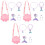 3Sets Sieraden Kit Kinderketting Armband Plastic Decoratief 5