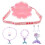 3Sets Sieraden Kit Kinderketting Armband Plastic Decoratief 3