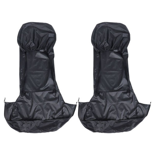2x Universal Waterproof Nylon Front Car Van  Covers Protectors Black Pair