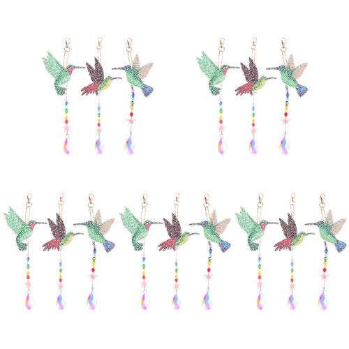 5Sets DIY Vogelkunst Acryl Decor Set Voor Creatieve Thuisstijl 2