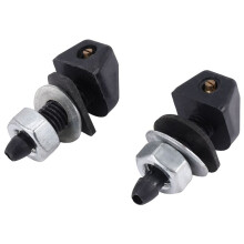 2 pcs Black Plastic Car Front Window Windshield Washer Spray Nozzle For Pair