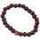 Buddhist Brown Wood Round Beads Elastic String Wrist Bracelet for Unisex 3