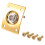 Square Style Jack Plate Gitarr Bas Jack 1/4 Output Input Jack Sockel för Elektriska Gitarrdelar och TillbehöR Guld 1