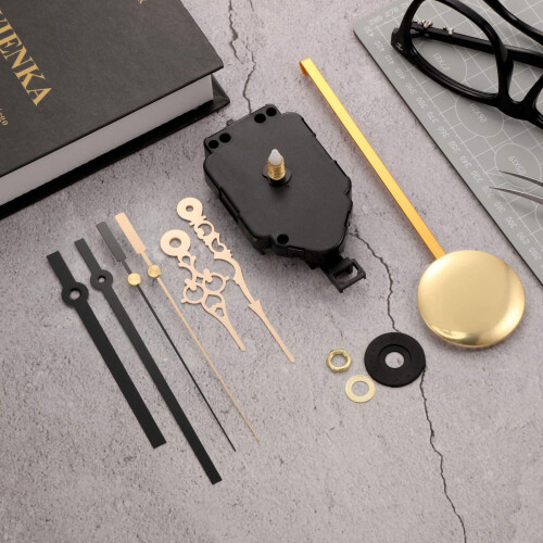 Quartz Pendulum Clock Movement DIY Movement Kit with 2 Pairs Hands Pendulum,DIY Mechanism Pendulum Movements Replace 1