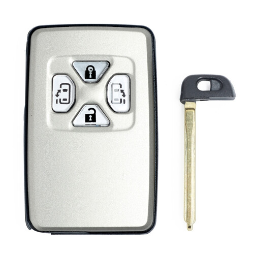 Car  Card Remote Car Key Shell Case Fob 4 Button For  Alphard Estima Vellfire 2