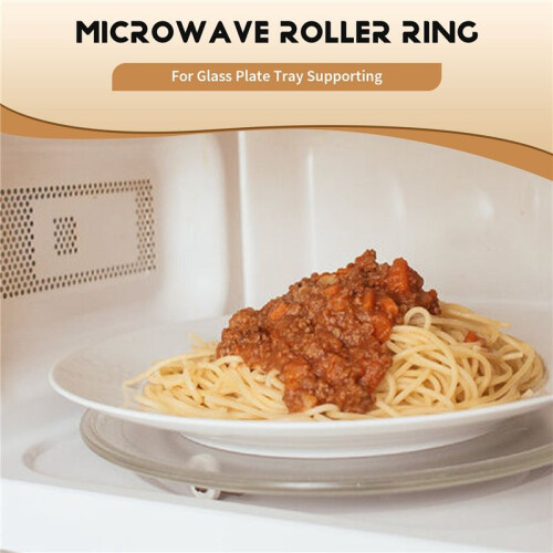 4Pack Microwave Roller Ring Microwave Oven Turntable Ring Plate Tray Support Ring for Glass Plate Tray Supporting 1