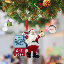 Oil Gas Santa Claus Hanging Pendant Decor Christmas Tree Ornaments Gift Xmas