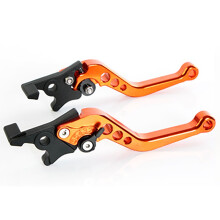 (Double Disc Brake, Orange) Universal Disc Brake Drum Clutch Lever For Suzuki Honda Ktm Aprilia Yamaha Bmw