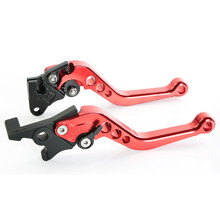 (Front Disc & Rear Drum Brake, Red) Universal Disc Brake Drum Clutch Lever For Suzuki Honda Ktm Aprilia Yamaha Bmw