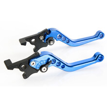 (Double Disc Brake, Blue) Universal Disc Brake Drum Clutch Lever For Suzuki Honda Ktm Aprilia Yamaha Bmw