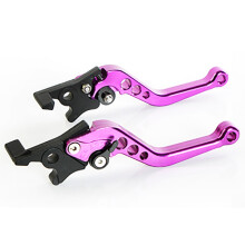 (Double Disc Brake, Purple) Brake Disc Universal Drum Clutch Lever For Suzuki Honda Ktm Bmw Yamaha Aprilia