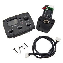 KLT-17A Akoestische Gitaar EQ Voorversterker, met Digitale Procedding Tuner 3 Band EQ Equalizer met Tuner Gitaar Pickup