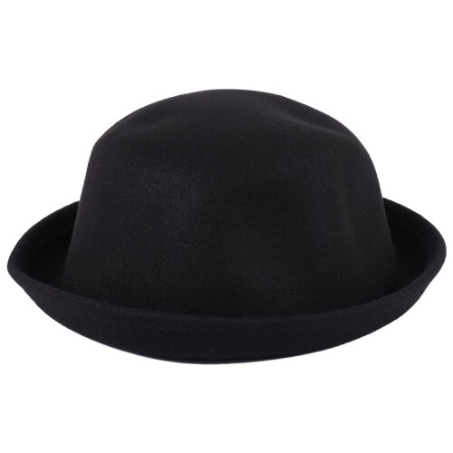 1Piece Melon Bowler Hat Hat Bowler Hat Bowler Hat  Hat Chaplin Hat Riding Hat (Black)