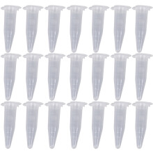 100PCS 1.5ml Lab  Plastic Test Tube Centrifuge Vial Snap Cap 42x11mm Clear