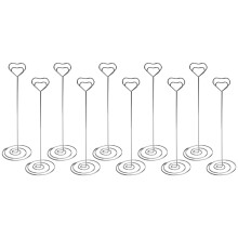 10pcs 8.6 Inch Tall Place Card Holders Heart Shape Table Number Holder Stands Picture Photo Note Memo Clip for Wedding